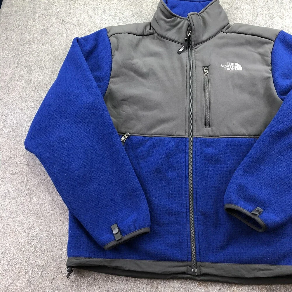 The North Face Jacket Mens Medium Blue Gray Fleece Full Zip Denali Outdoor